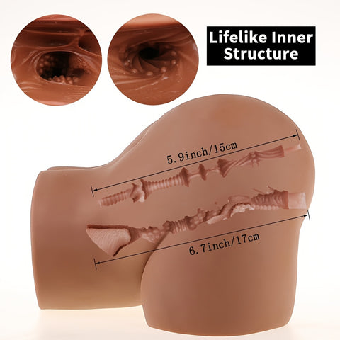 7.0KG/14.0KG Life Size Sex Doll Big Butt Male Masturbator Fake Pussy, Soft Female Sex Dolls Big Ass Realistic Pussy Ass Male Stroker with 2 Hole Deeper Vagina Tight Anal, Masturbation Pocket Pussy Sex Toy for Men with Big Ass